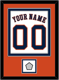 Houston Name, Number & World Series Jersey Patch - Home White - Double Mat 3