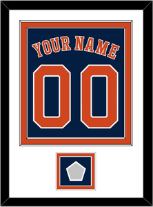 Houston Name, Number & World Series Jersey Patch - Alternate Blue - Double Mat 1