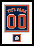 Houston Name, Number & World Series Jersey Patch - Alternate Blue - Double Mat 1