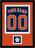 Houston Name, Number & World Series Jersey Patch - Alternate Blue - Double Mat 2