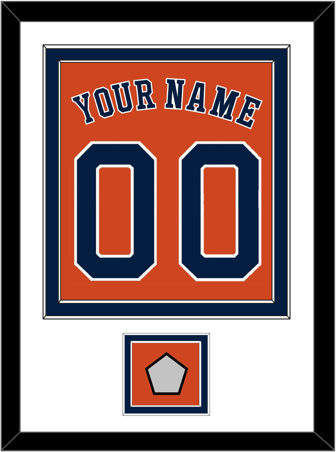Houston Name, Number & World Series Champions Patch - Alternate Orange - Signature Tier 1