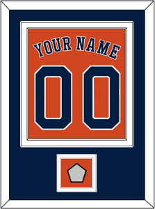 Houston Name, Number & World Series Champions Patch - Alternate Orange - Double Mat 2