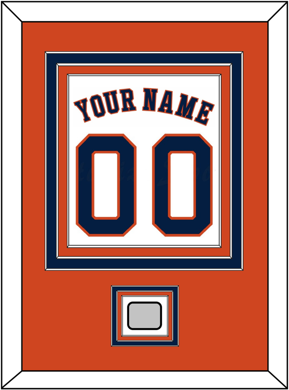 Houston Name, Number & World Series Jersey Patch - Home White - Triple Mat 3