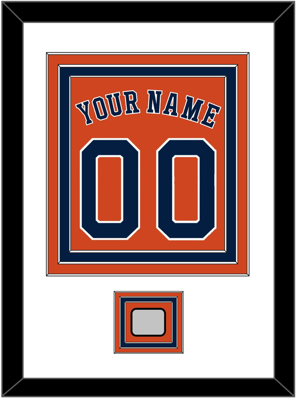 Houston Name, Number & World Series Champions Patch - Alternate Orange - Triple Mat 1