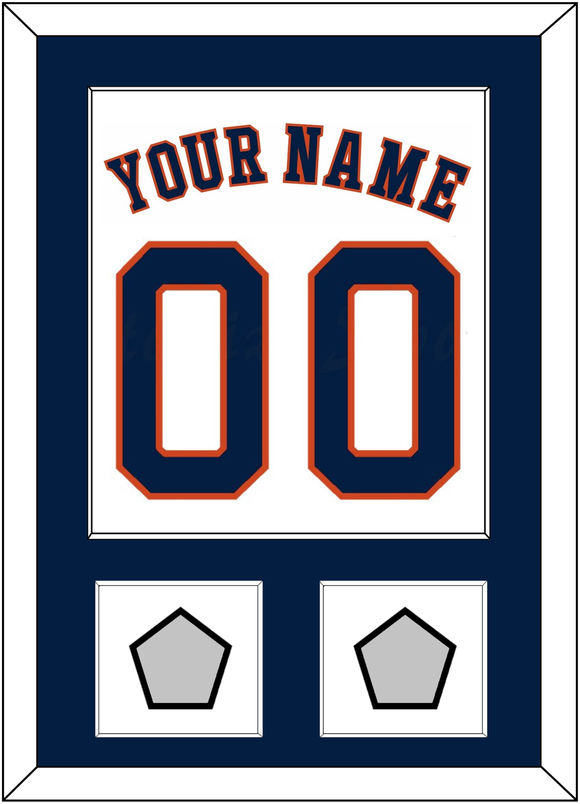 Houston Name, Number & 2 World Series Jersey Patches - Home White - Single Mat 1