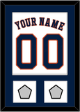 Houston Name, Number & 2 World Series Champions Patches - Home White - Single Mat 1