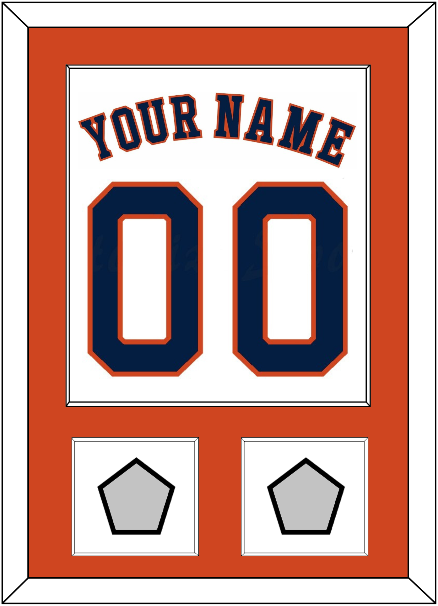 Houston Name, Number & 2 World Series Jersey Patches - Home White - Essential Tier 2