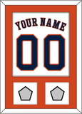 Houston Name, Number & 2 World Series Champions Patches - Home White - Single Mat 2