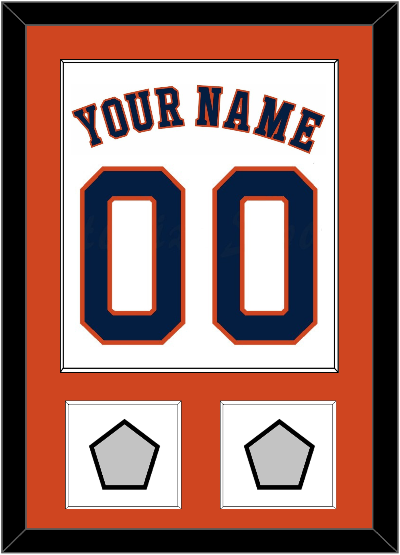 Houston Name, Number & 2 World Series Champions Patches - Home White - Essential Tier 2