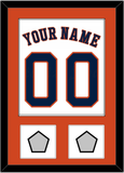 Houston Name, Number & 2 World Series Champions Patches - Home White - Single Mat 2