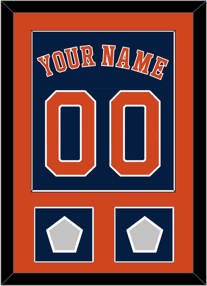 Houston Name, Number & 2 World Series Jersey Patches - Alternate Blue - Essential Tier 2
