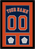 Houston Name, Number & 2 World Series Jersey Patches - Alternate Blue - Single Mat 2