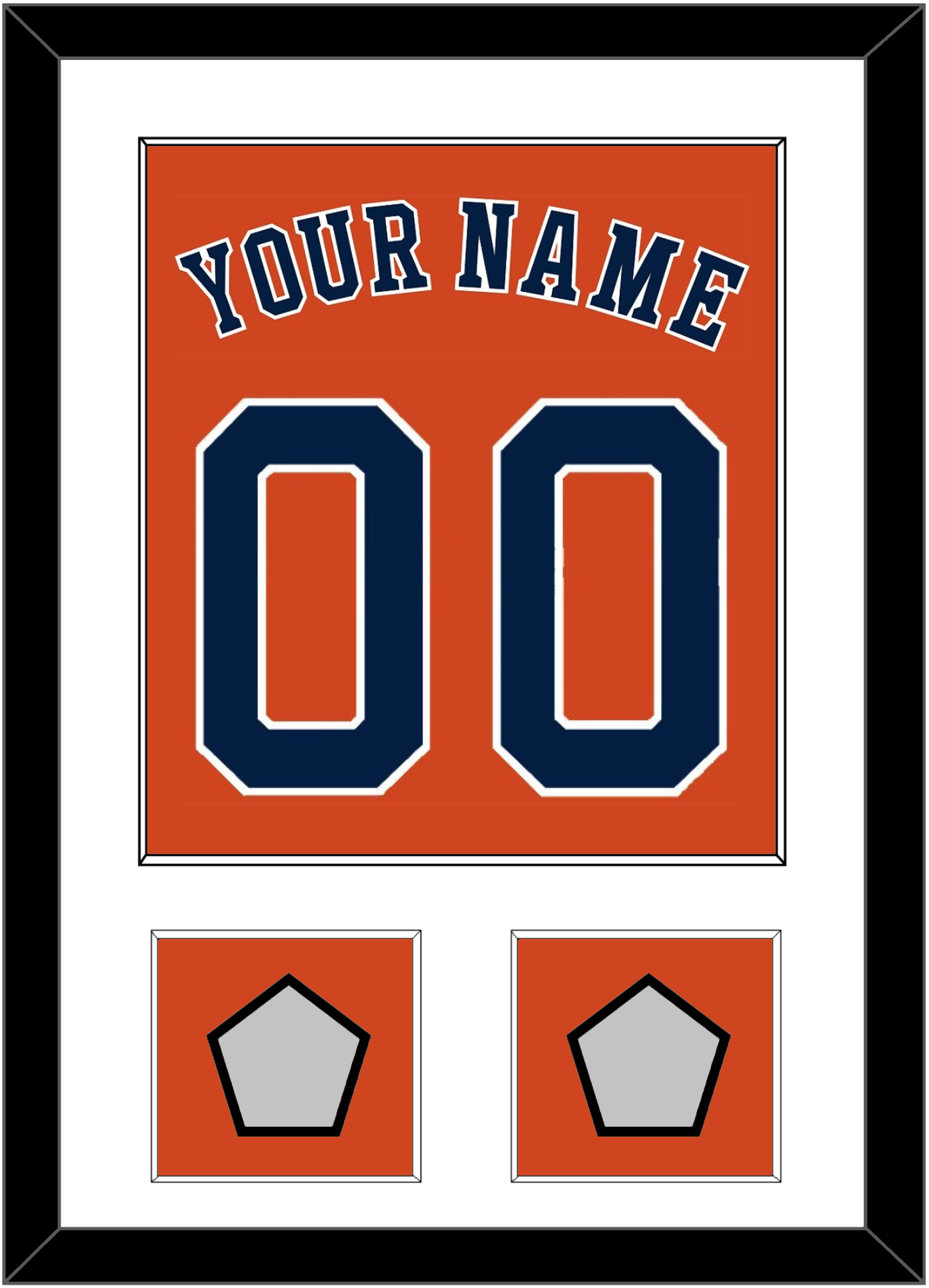 Houston Name, Number & 2 World Series Champions Patches - Alternate Orange - Essential Tier 1