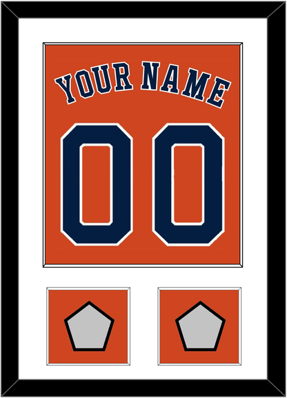 Houston Name, Number & 2 World Series Jersey Patches - Alternate Orange - Essential Tier 1