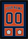 Houston Name, Number & 2 World Series Champions Patches - Alternate Orange - Single Mat 2