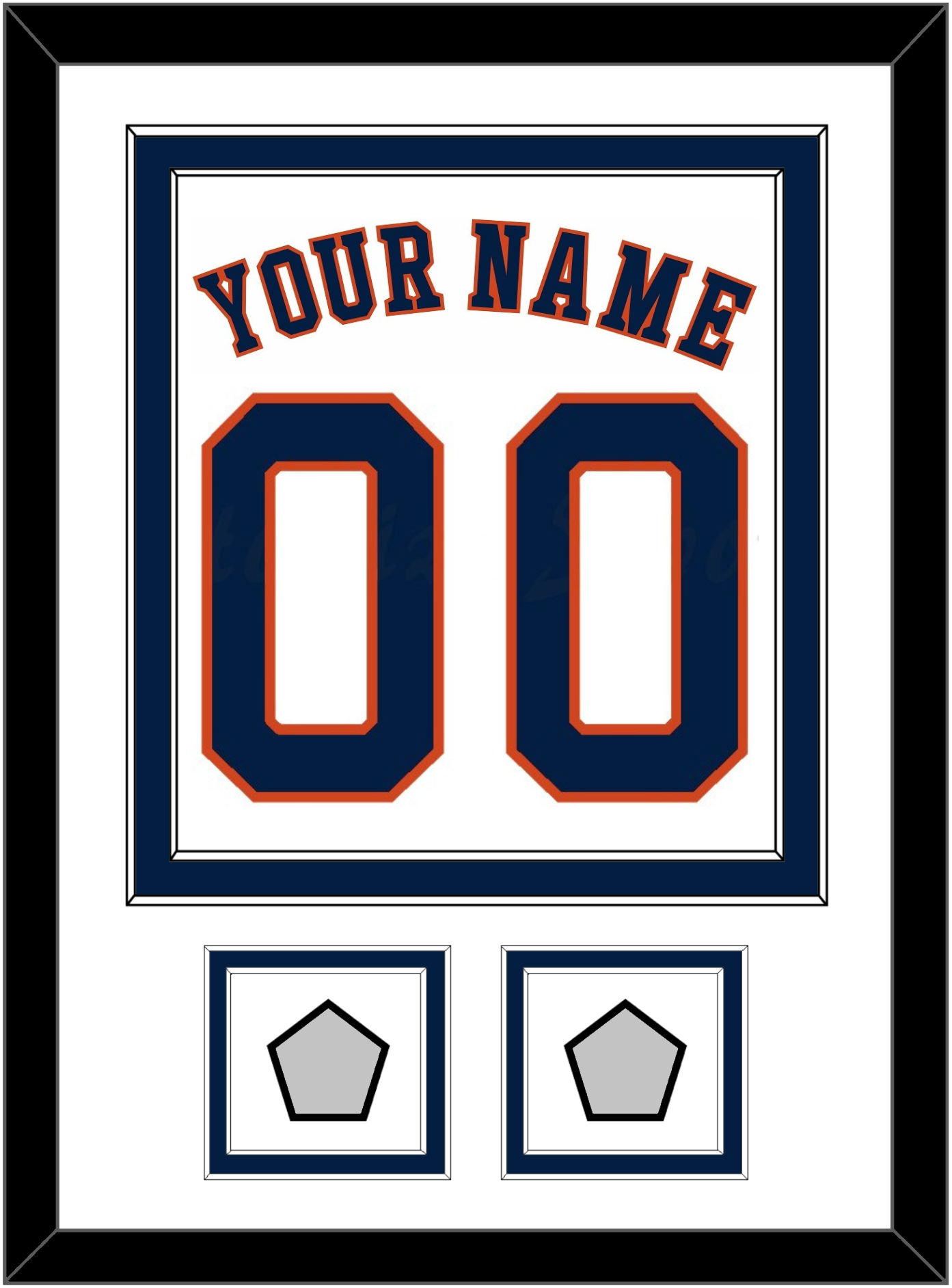 Houston Name, Number & 2 World Series Champions Patches - Home White - Signature Tier 1