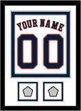 Houston Name, Number & 2 World Series Jersey Patches - Home White - Double Mat 1