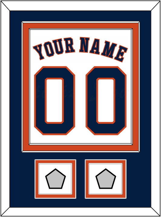Houston Name, Number & 2 World Series Champions Patches - Home White - Signature Tier 3