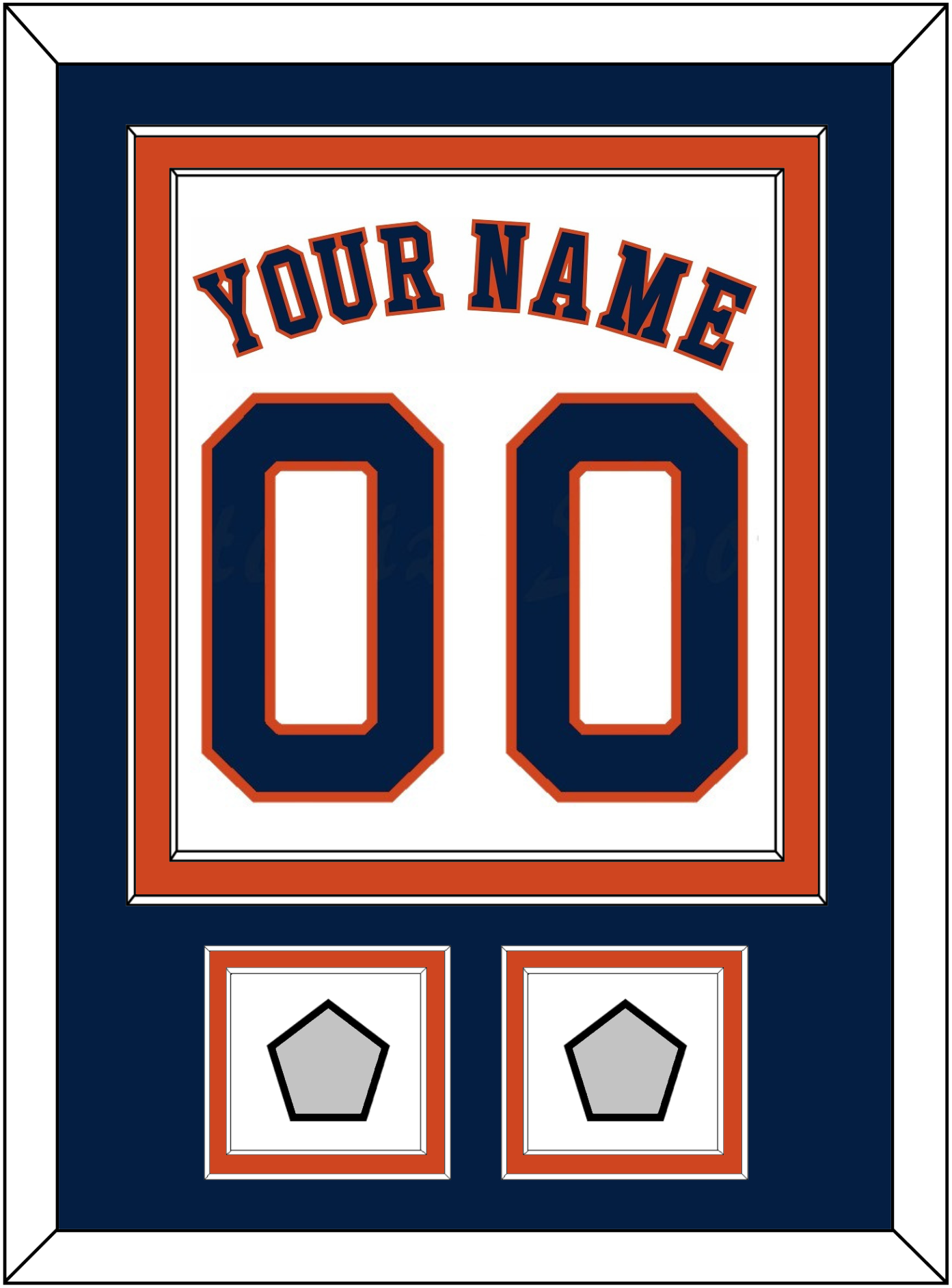 Houston Name, Number & 2 World Series Jersey Patches - Home White - Signature Tier 3