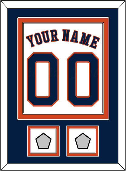 Houston Name, Number & 2 World Series Jersey Patches - Home White - Signature Tier 3