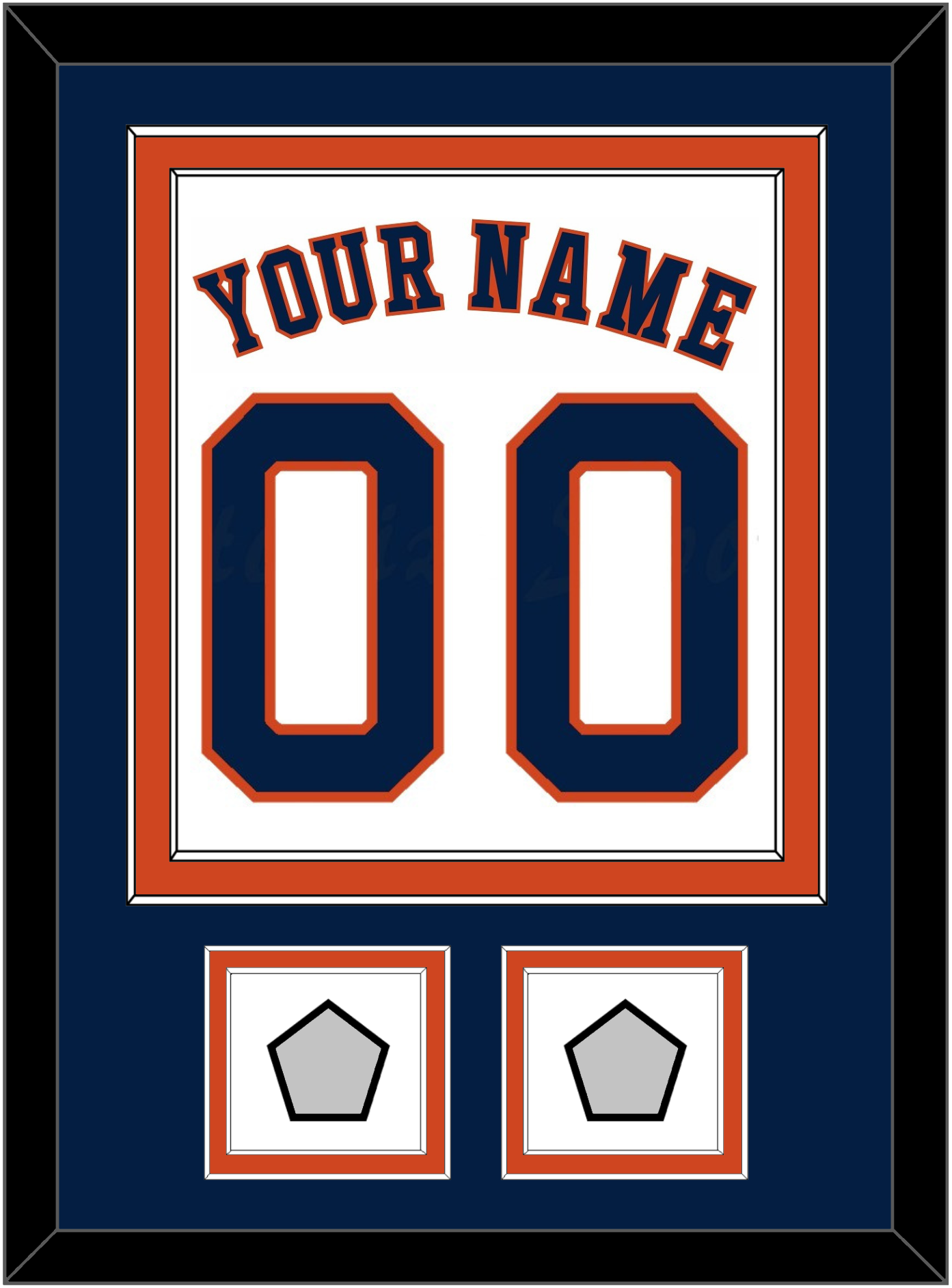 Houston Name, Number & 2 World Series Jersey Patches - Home White - Signature Tier 3
