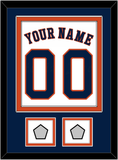 Houston Name, Number & 2 World Series Jersey Patches - Home White - Double Mat 3