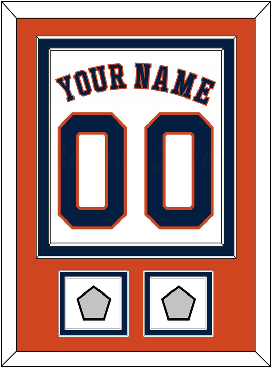 Houston Name, Number & 2 World Series Champions Patches - Home White - Signature Tier 4