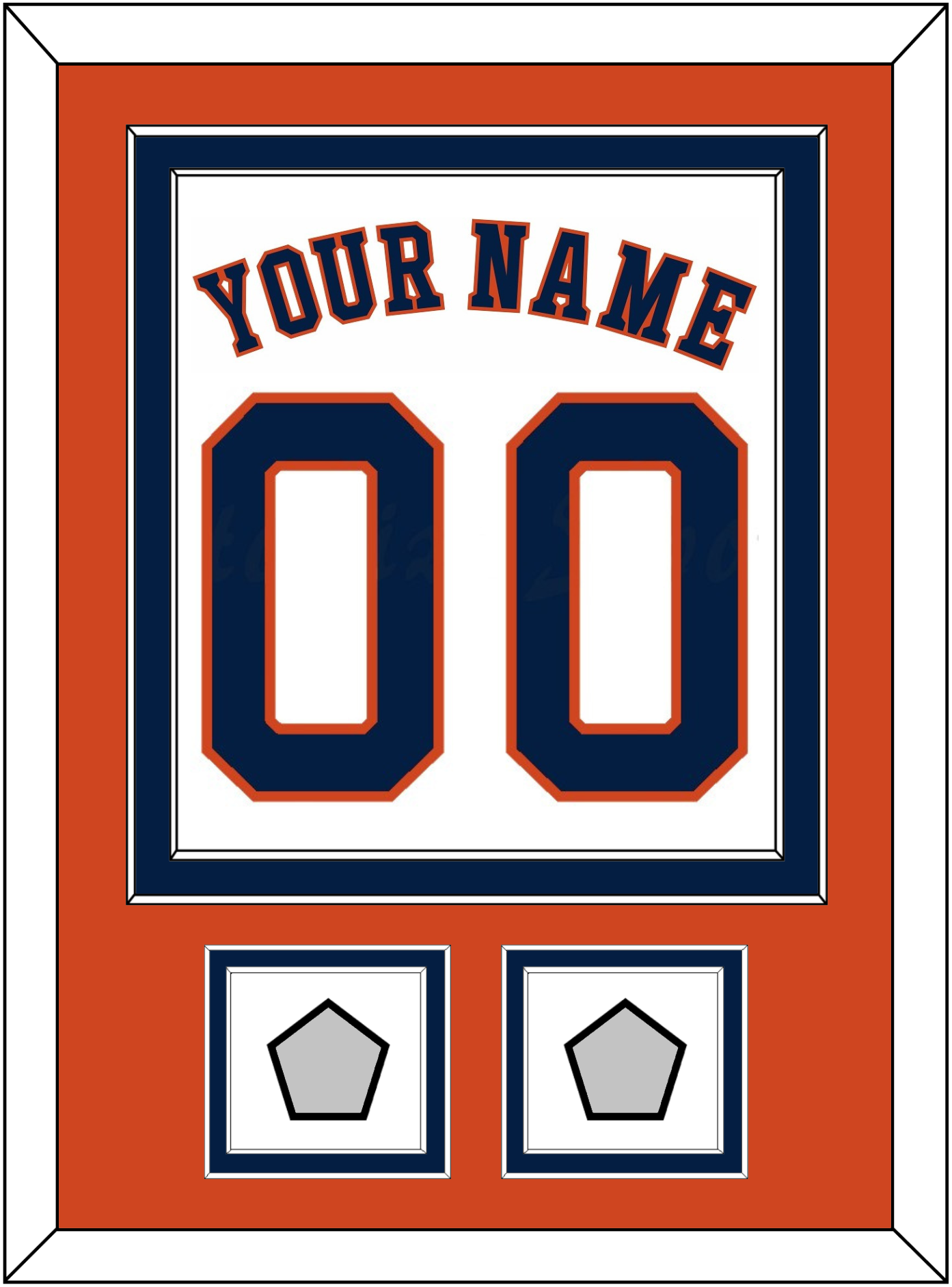 Houston Name, Number & 2 World Series Jersey Patches - Home White - Signature Tier 4