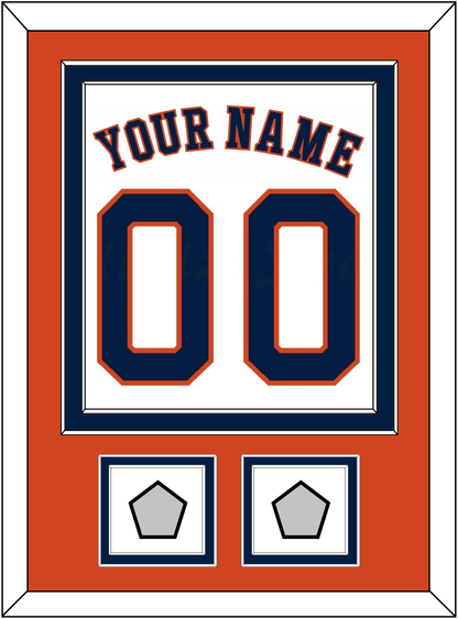 Houston Name, Number & 2 World Series Jersey Patches - Home White - Signature Tier 4