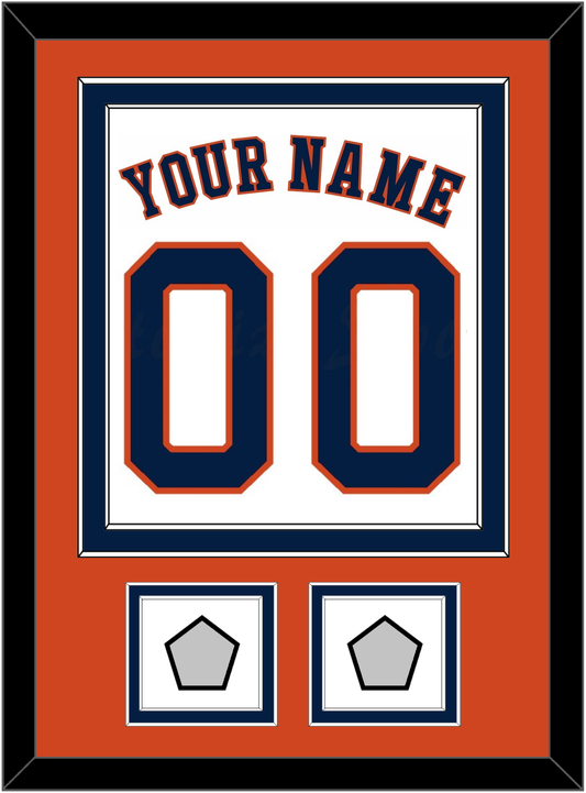 Houston Name, Number & 2 World Series Champions Patches - Home White - Signature Tier 4