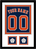 Houston Name, Number & 2 World Series Champions Patches - Alternate Blue - Double Mat 1