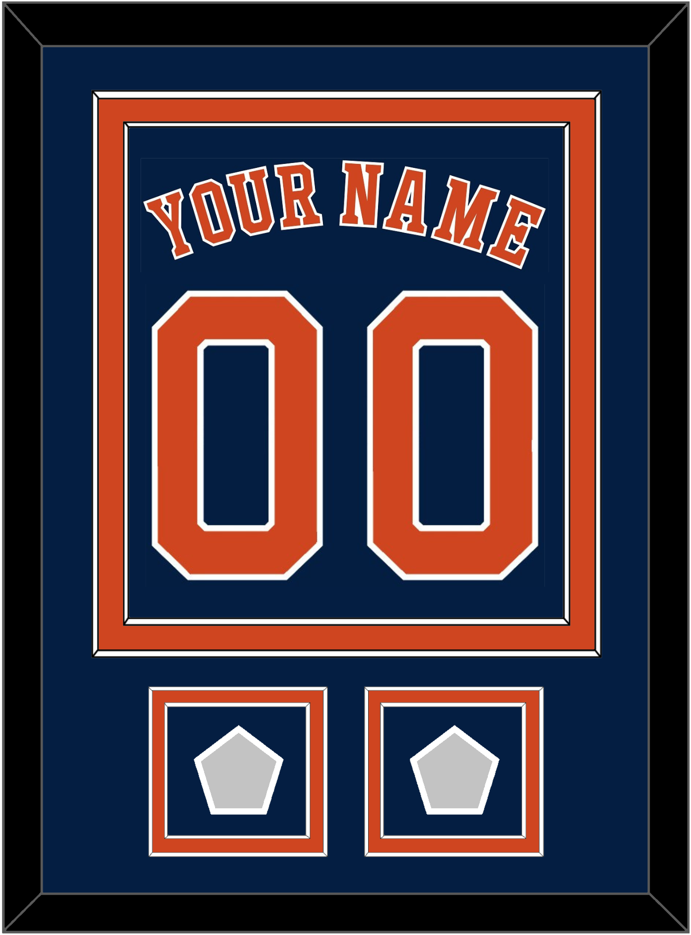 Houston Name, Number & 2 World Series Champions Patches - Alternate Blue - Signature Tier 2