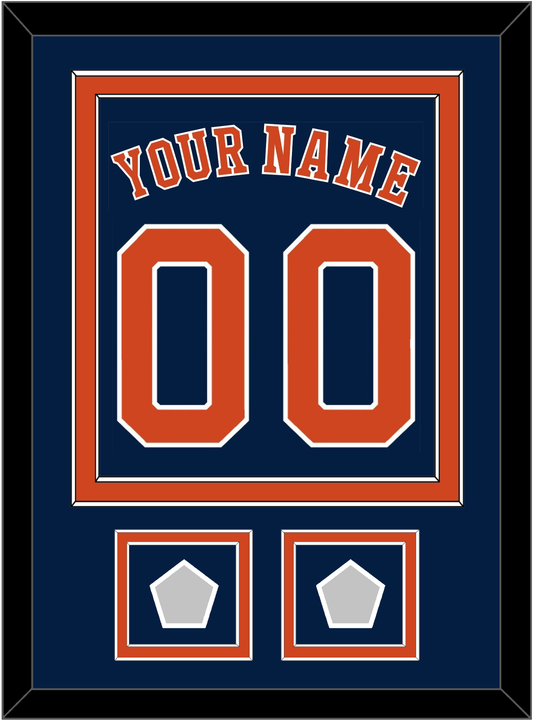 Houston Name, Number & 2 World Series Jersey Patches - Alternate Blue - Signature Tier 2