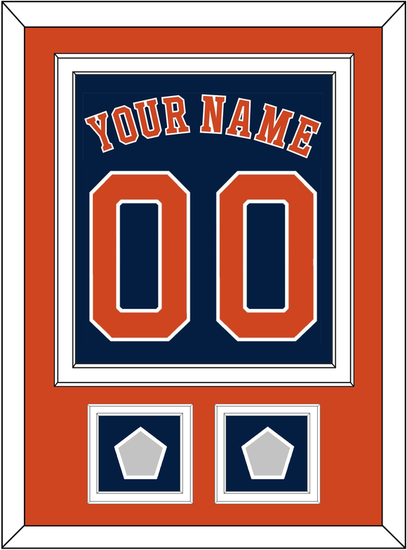 Houston Name, Number & 2 World Series Champions Patches - Alternate Blue - Double Mat 3