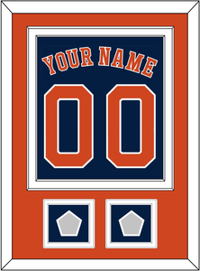 Houston Name, Number & 2 World Series Jersey Patches - Alternate Blue - Double Mat 3