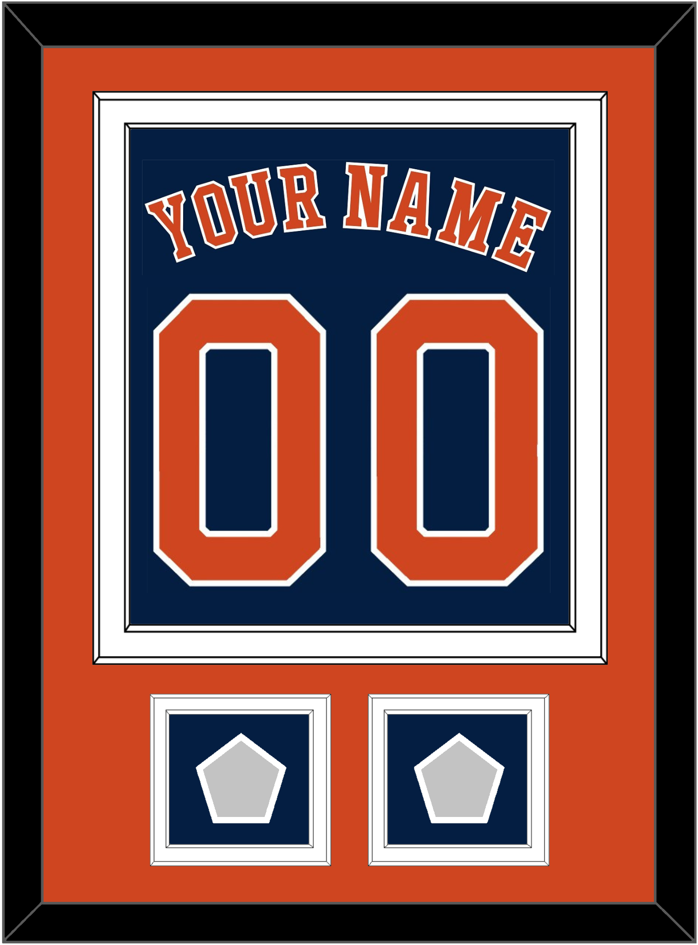 Houston Name, Number & 2 World Series Champions Patches - Alternate Blue - Signature Tier 3