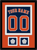 Houston Name, Number & 2 World Series Champions Patches - Alternate Blue - Double Mat 3