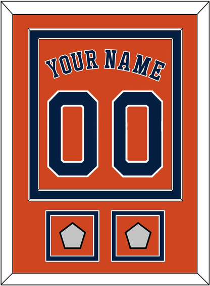 Houston Name, Number & 2 World Series Jersey Patches - Alternate Orange - Signature Tier 2