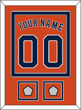 Houston Name, Number & 2 World Series Champions Patches - Alternate Orange - Double Mat 2