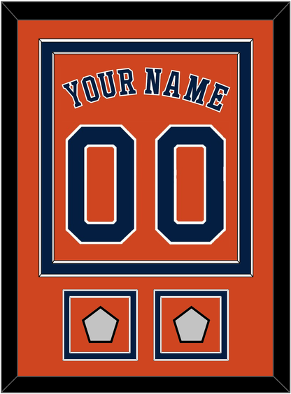 Houston Name, Number & 2 World Series Jersey Patches - Alternate Orange - Signature Tier 2