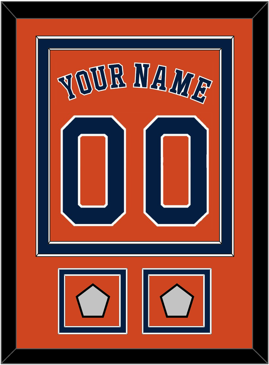 Houston Name, Number & 2 World Series Jersey Patches - Alternate Orange - Signature Tier 2