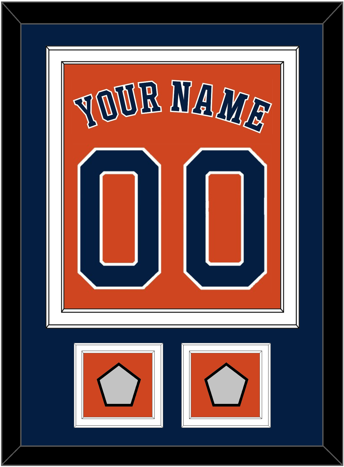 Houston Name, Number & 2 World Series Champions Patches - Alternate Orange - Signature Tier 3