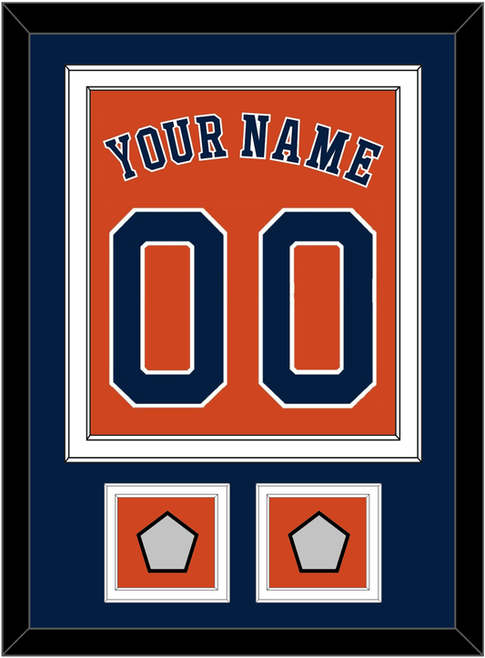 Houston Name, Number & 2 World Series Jersey Patches - Alternate Orange - Signature Tier 3