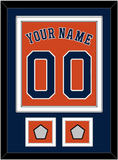 Houston Name, Number & 2 World Series Jersey Patches - Alternate Orange - Double Mat 3