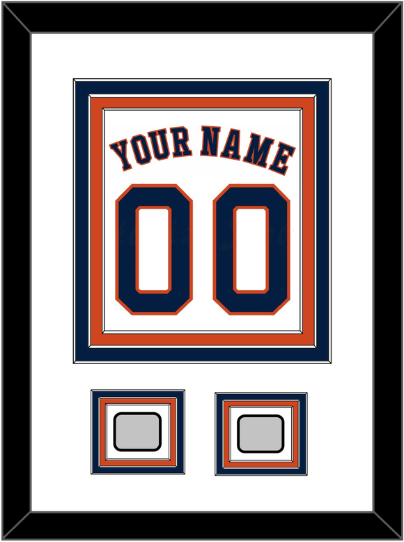 Houston Name, Number & 2 World Series Jersey Patches - Home White - Triple Mat 1