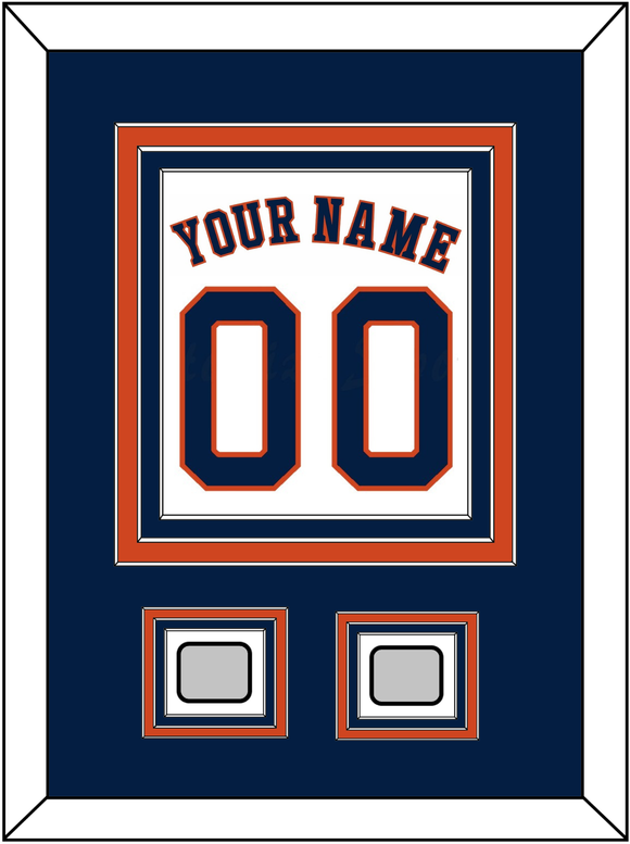 Houston Name, Number & 2 World Series Jersey Patches - Home White - Triple Mat 2