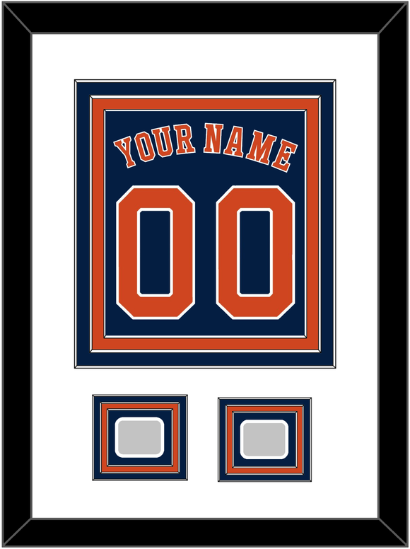 Houston Name, Number & 2 World Series Jersey Patches - Alternate Blue - Triple Mat 1