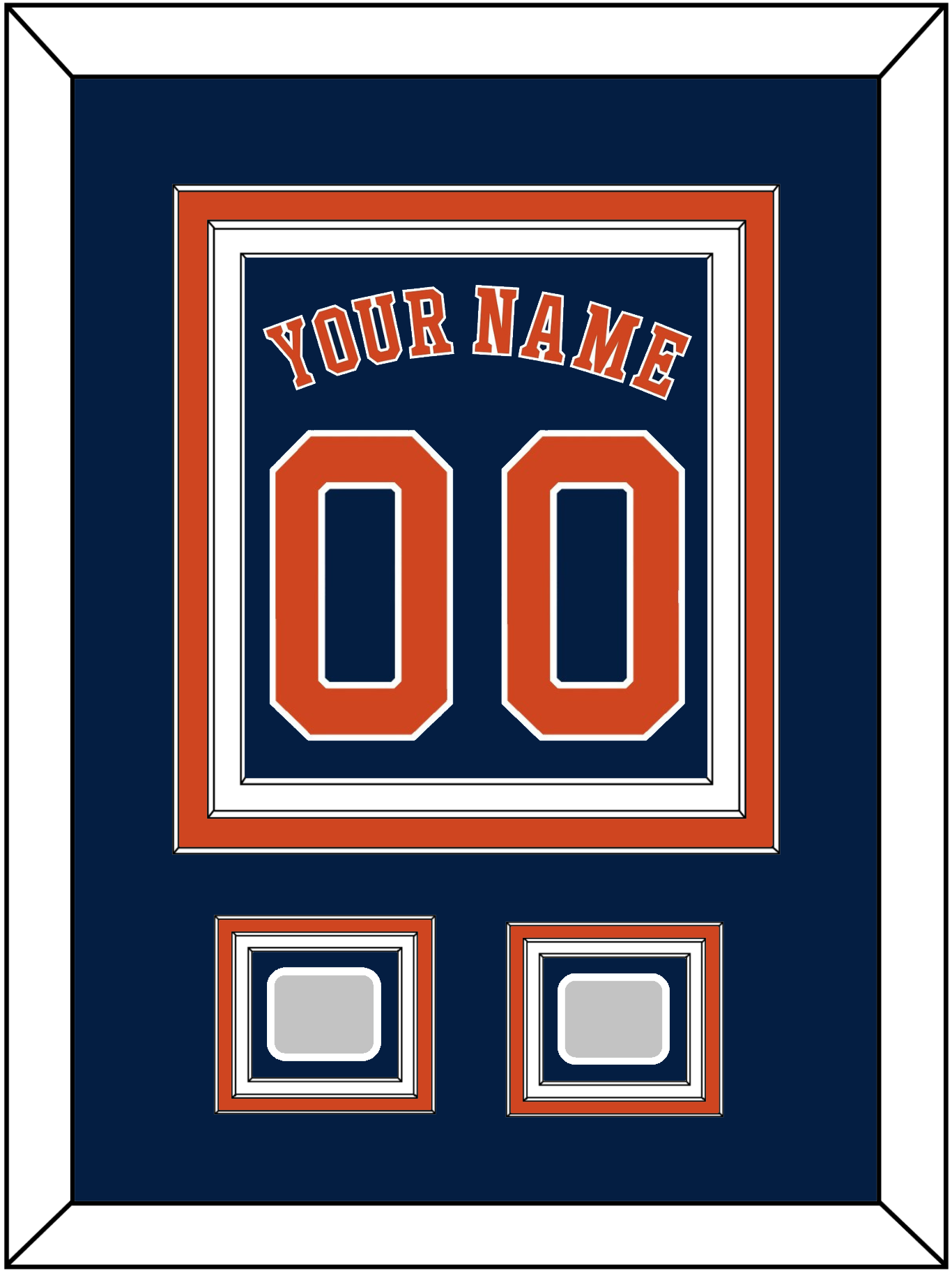 Houston Name, Number & 2 World Series Jersey Patches - Alternate Blue - Premier Tier 2