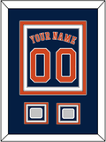 Houston Name, Number & 2 World Series Jersey Patches - Alternate Blue - Triple Mat 2