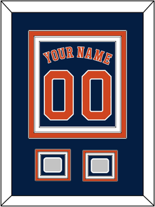 Houston Name, Number & 2 World Series Champions Patches - Alternate Blue - Triple Mat 2